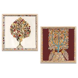 Kotart Brown Set of 2 Piece Traditional Wall Art With Frame Home Decor Wall Paintings-picture-8