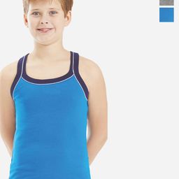 Bodycare Kids Boys Pack Of 2 Soft Breathable Cotton Rib Vests KGA2014GRRD-80-18