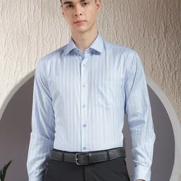 COBB Checked Spread Collar Regular Fit Cotton Formal Shirt-picture-46