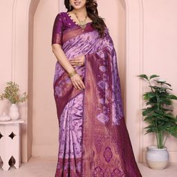 AVANTIKA FASHION Woven Design Zari Pure Silk Banarasi Saree-image-7