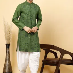 Sangria Embroidered Straight Kurtas-49