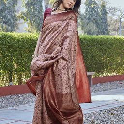 KALINI Floral Silk Blend Half and Half Saree-image-19