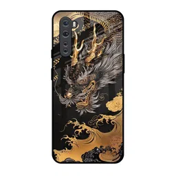 QRIOH Quirky Printed Glass OnePlus Nord Mobile Back Case Cover-picture-17