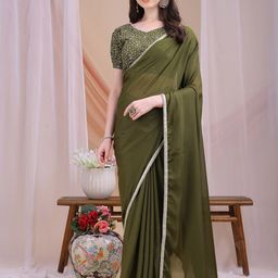 GLAMONY Poly Georgette Saree-image-13