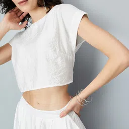 max Women Self Design Boxy Crop Top-image-79