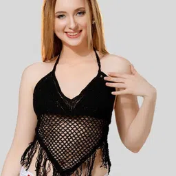 Fabme Geometric Bralette Bra Half Coverage Lightly Padded-picture-58