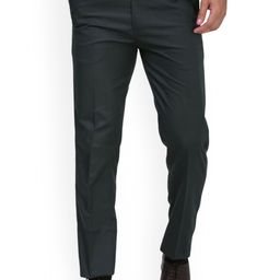 THE TURQUOISE TURTLE Men Comfort Slim Fit Easy Wash Formal Trousers-image-60