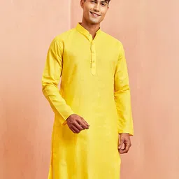 VASTRAMAY Men Mandarin Collar Straight Kurta-picture-26