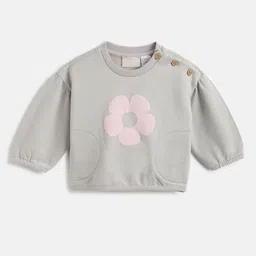 Chicco Girls Floral Printed Round Neck Sweatshirt-image-96