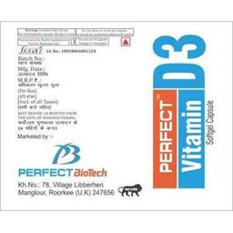 PERFECT Vitamin D3 60000 iu Softgel 20 Capsules image 4