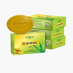 SUNNY HERBALS Set Of 4 Turmeric Soap Enriched With Aloevera & Vitamin E - 75 g Each-6