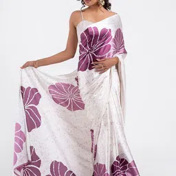 ASISA Floral Printed Satin Saree-picture-23