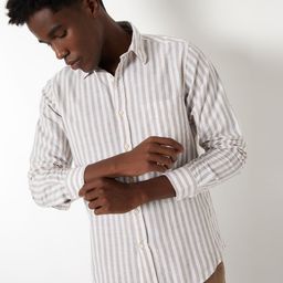max Men Vertical Striped Spread Collar Pure Cotton Formal Shirt-picture-2