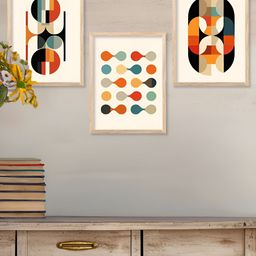 Kotart Brown & Green 3 Pieces Abstract Printed Wooden Wall Arts-picture-38