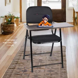 Metal A1 Folding Desk/Kids/study/work from home Chair with Writing Pad Fabric Study Folding Chair-image-81