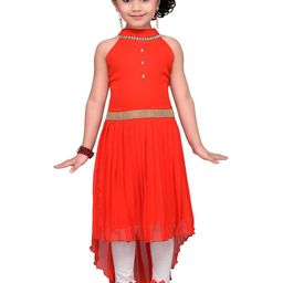 Aj DEZInES Girls Embellished Halter Neck Top With Legging-image-36