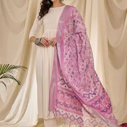 InWeave Women Regular Kurta with Palazzos & With Dupatta-image-76