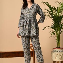 Saanvi Collection Women Grey Co-Ords-image-57