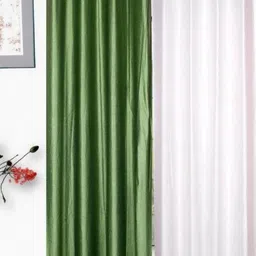151 cm (5 ft) Polyester Semi Transparent Window Curtain (Pack Of 2) (Plain, Multicolor)-image-87