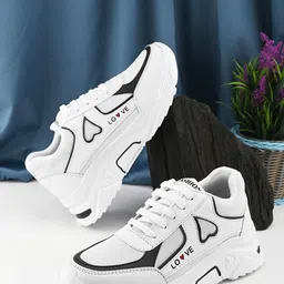 Cococart Women Mesh Round Toe Perforations Comfort Insole Sneakers-image-50