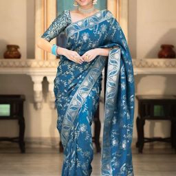 zinzraa Ethnic Motifs Zari Pure Silk Kanjeevaram Saree-picture-15