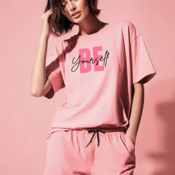 FFLIRTYGO Printed Cotton T-Shirt With Shorts Co-Ords-image-38