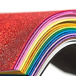 ikis A4-10 Sheet Glitter Sheets (A4 Size) Art & Craft Glitter Sheet Paper(Colour Sheet) for Craft,Multicolor image 1