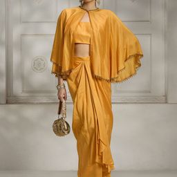 Rivaar By Rocky Star Square Neck Top Shrug With Drapped Dhoti Co-Ords-image-46