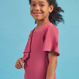 PAMPOLINA Girls V-Neck Short Sleeves Top-image-28