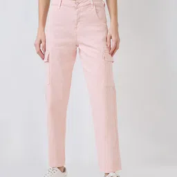 SPYKAR Women Mom Fit Mid-Rise Cotton Cargo Styles Jeans-image-96