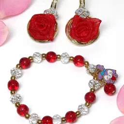 Jolly Faces Stone-Studded Beaded Jewellery Set-13