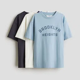 H&M 3-Pack Loose-Fit Cotton T-shirts-image-60