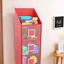 Kuber Industries Red Set of 2 Regular Multi-Utility Organisers image 1