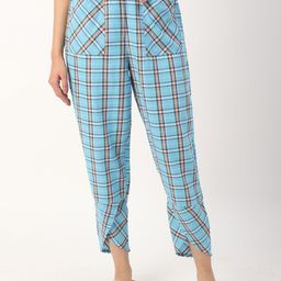 Mystere Paris Women Checked Straight-Leg Lounge Pants-image-24