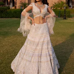 KIASA By Ronak & Shruti Embellished Beads and Stones Ready to Wear Lehenga Blouse With Dupatta-picture-53