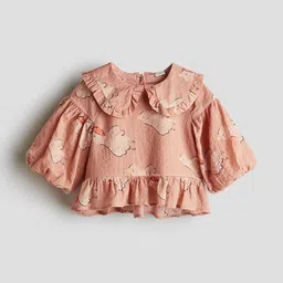 H&M Puff-Sleeve Seersucker Blouse-image-35