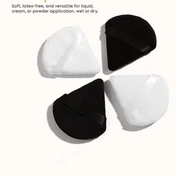 Gleva Set Of 6 Triangle Soft Makeup Puff - Black - White image 4