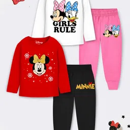 Disney By Miss and Chief Girls Printed T-shirt with Pyjamas-picture-21