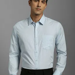 Louis Philippe Spread Collar Long Sleeves Pure Cotton Slim Fit Formal Shirt-picture-12