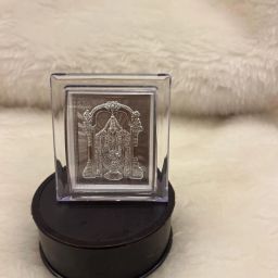 999 silver lord venkateshwara photo stand Decorative Showpiece - 7.5 cm-image-39