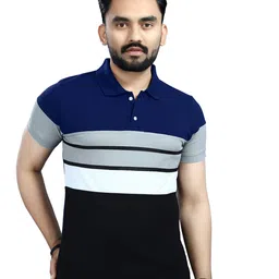 Moda Rapido Men Striped Polo Collar T-shirt-picture-44