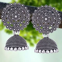 DIVASTRI Peacock Shaped Jhumkas Earrings-image-84