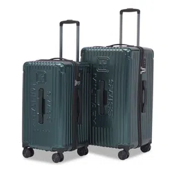 SWISS MILITARY Set Of 2 Cuboid Hard-Sided Textured Trolley Bag-0