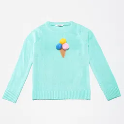 Nauti Nati Girls Pullover with Applique Detail-image-3