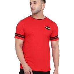 Blisstone Round Neck Applique Slim Fit Cotton Casual T-shirt-image-81