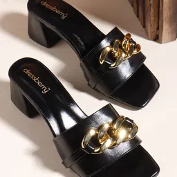 DressBerry Women Solid Block Open Toe Peep Toes Regular Heels-42