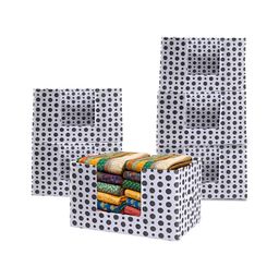 Aura White & Black 6 Pieces Polka Dot Printed Drawer Organisers-47