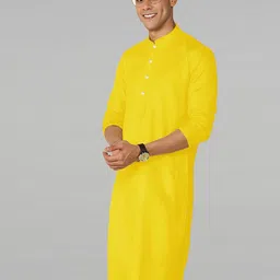 PulseIQ Selection Of 2 Mandarin Collar Pure Cotton Straight Kurta-image-4