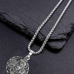 RV Jewels Silver-Plated Circular Pendants with Chains-image-63