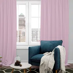 Parda Online Pink Set of 2 Black Out Long Door Curtain-image-55